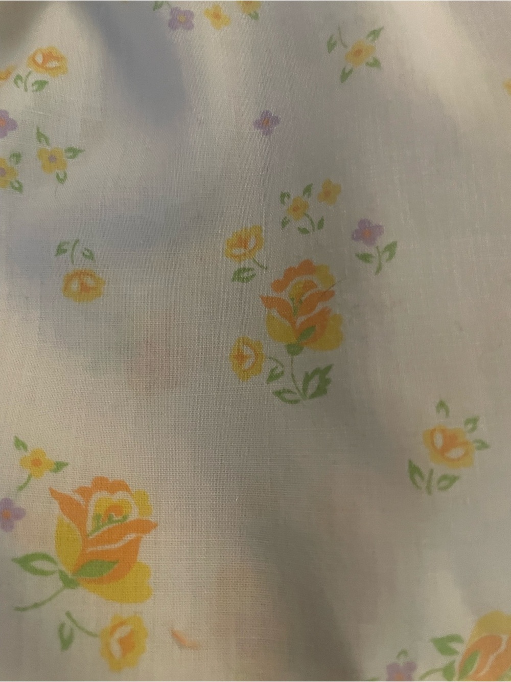 Vintage Sleeveless Floral Button-Front Top - Yellow Floral - Picture 8 of 8